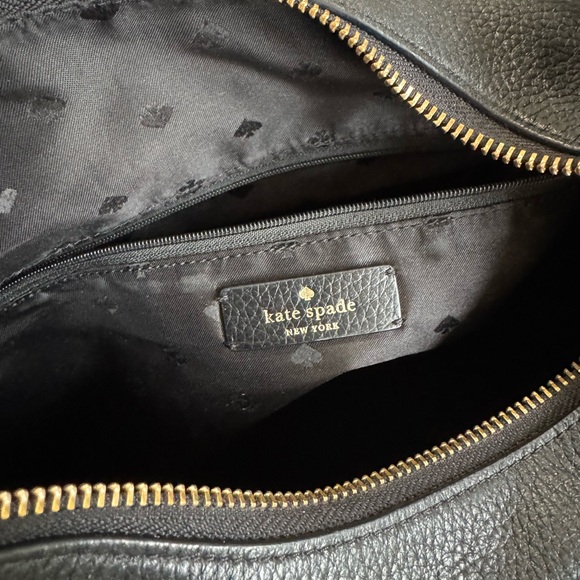 kate spade Black Pebbled Leather Zippy Shoulder Hobo - Picture 9 of 11